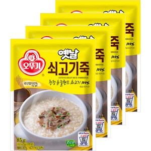 오뚜기 옛날 죽 쇠고기 85g, 4개