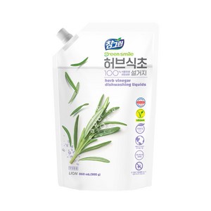 참그린 허브 식초 설거지 주방세제 리필, 900g, 1개