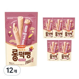 아이배냇 유아용 롱떡뻥 자색고구마 30g, 12개, 자색고구마맛