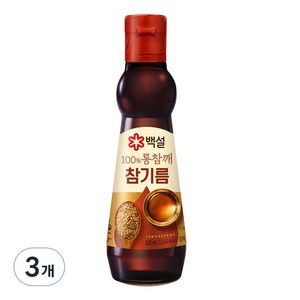 백설 100% 통참깨 참기름, 320ml, 3개