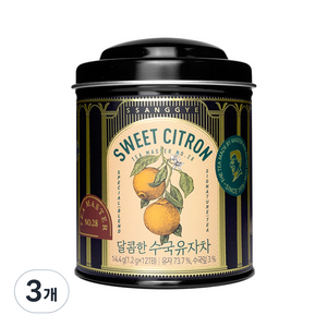 쌍계명차 티 마스터 캔 달콤한 수국유자차, 1.2g, 12개입, 3개