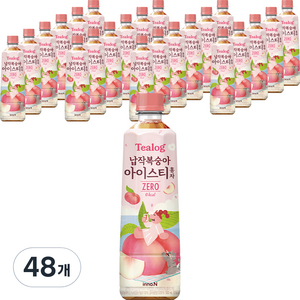 티로그 납작복숭아 아이스티 홍차 제로, 500ml, 48개