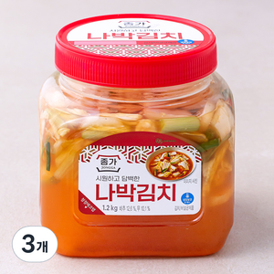 종가 담백한 나박김치, 1.2kg, 3개