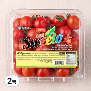 스윗토 스테비아 대추방울토마토, 450g, 2팩