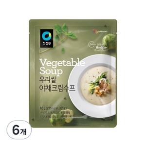 청정원 우리쌀 야채크림수프, 60g, 6개