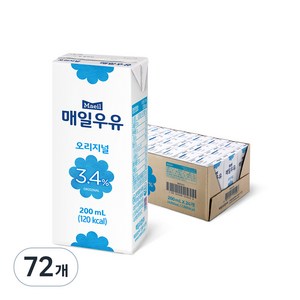 매일우유 오리지널, 200ml, 72개