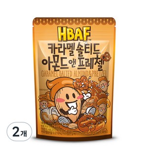 바프 카라멜 솔티드 아몬드 앤 프레첼, 120g, 2개