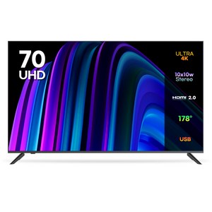 이노스 4K UHD LED 제로 베젤 TV, 177cm(70인치), E7000UHD, 스탠드형, 방문설치