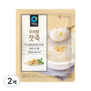 청정원 우리쌀 잣죽, 60g, 2개