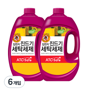 아토세이프 집먼지진드기 액체세제 본품, 2.5L, 6개