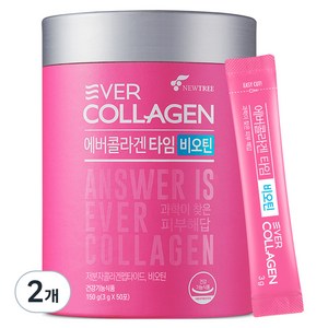 에버콜라겐 타임 비오틴 50포, 150g, 2개