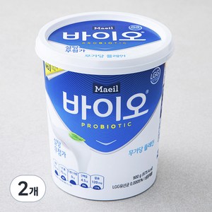 매일바이오 무가당 플레인, 900g, 2개