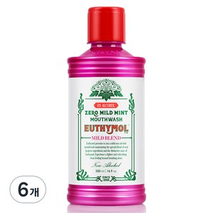 유시몰 제로마일드가글 구강청결제, 500ml, 6개