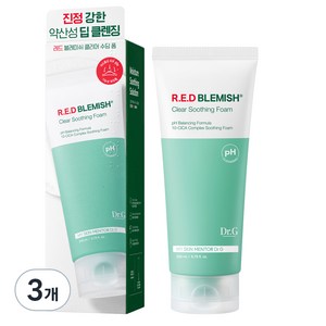 닥터지 약산성 레드 블레미쉬 클리어 수딩 폼, 200ml, 3개