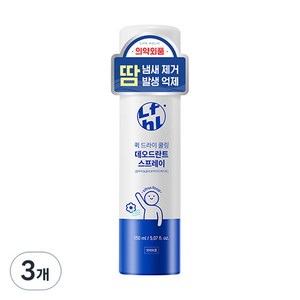 라이프홀릭 퀵 드라이 쿨링 데오드란트 스프레이, 150ml, 3개