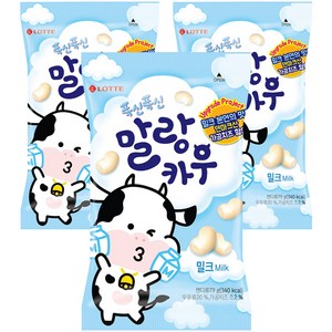 롯데웰푸드 말랑카우 밀크, 79g, 3개