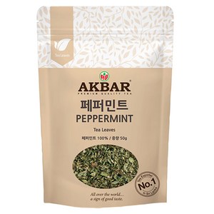 아크바 페퍼민트 허브티 잎차, 50g, 1개입, 1개