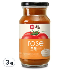 백설 로제 스파게티소스, 610g, 3개