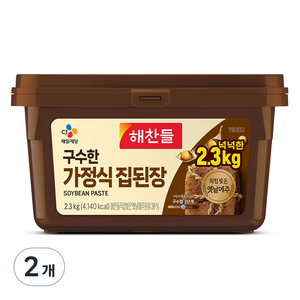 해찬들 구수한 가정식 집된장, 2.3kg, 2개