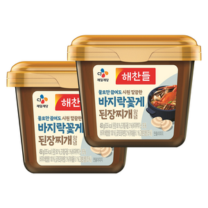 해찬들 물로만 끓여도 바지락꽃게 된장찌개양념, 2개, 450g