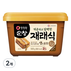 청정원순창 개운하고 담백한 재래식 생된장, 500g, 2개