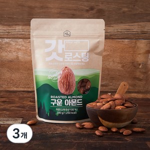 오볶집 갓 로스팅 구운아몬드, 200g, 3개