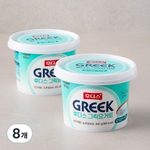 일동후디스 그릭 요거트 달지않은 저지방 2개입, 450g, 8개