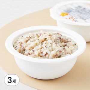 짱죽 중기 9개월부터 이유식 한우흑미죽, 혼합맛(한우/흑미), 200g, 3개