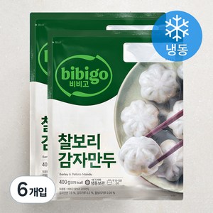 비비고 찰보리 감자만두 (냉동), 400g, 6개입