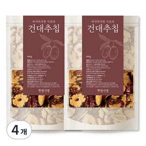 한방선생 구운대추 슬라이스 칩, 400g, 4개