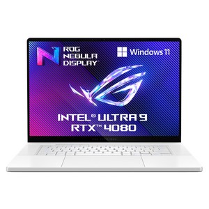 에이수스 2024 ROG 제피러스 G16 코어Ulta9 인텔 14세대 지포스 RTX 4080, Platinum White, 1TB, 32GB, WIN11 Home, GU605MZ-QR099W