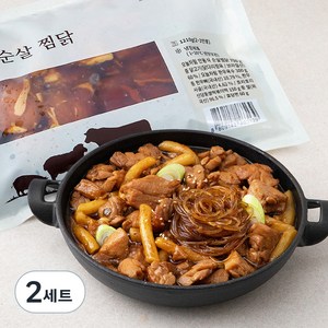 오늘차림 안동식 순살 찜닭 양념육700g + 한우육수300g + 떡150g + 당면60g 2~3인분, 1.21kg, 2세트