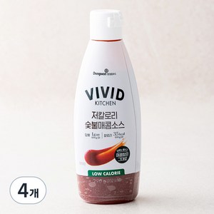 비비드키친 저칼로리 숯불매콤 소스, 290g, 4개