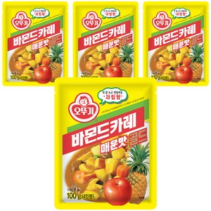 오뚜기 바몬드 카레 과립형 골드 매운맛, 100g, 4개