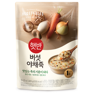 햇반 버섯야채죽, 420g, 1개