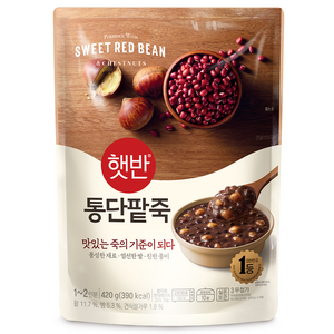 햇반 통단팥죽, 420g, 1개