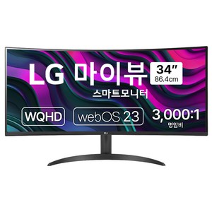 LG전자 WQHD MyView 스마트 커브드 모니터 34SR60QC, 86.4cm