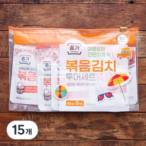 종가 볶음김치 투어세트, 80g, 15개