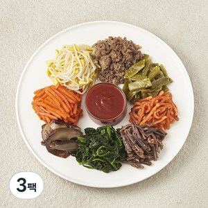 남도애꽃 풍성한 비빔밥세트, 350g, 3팩