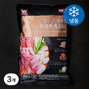 외갓집 송탄 서정리 부대찌개 550 (냉동), 550g, 3개