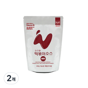 소스앤 떡볶이 소스 업소용 보통맛, 800g, 2개