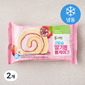 풀스키친 고칼슘 딸기크림 롤케이크 (냉동), 50g, 2개