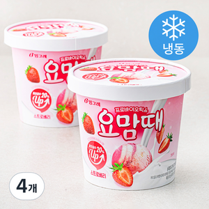 빙그레 요맘때 스트로베리 (냉동), 710ml, 4개