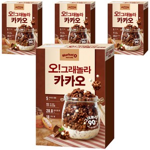 마켓오네이처 오 그래놀라 카카오 시리얼, 300g, 4개