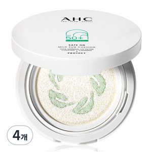 AHC 세이프온 마일드 선쿠션 SPF50+ PA++++, 25g, 4개