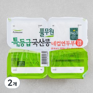 풀무원 특등급 국산콩 네컵연두부, 360g, 2개