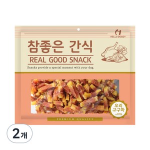 헬로도기 참좋은간식 건조간식, 오리고구마, 600g, 2개