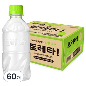 토레타 이온음료 무라벨, 340ml, 60개