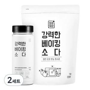 깔끔대장 강력한 베이킹소다 본품 600g+리필 1kg, 2세트