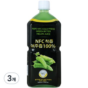 파모빗 생여주 100 NFC 저온착즙, 1L, 3개